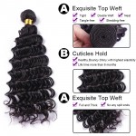 Brazilian Deep Wave 3 Bundles Brazilian Virgin Hair Deep Wave Brazilian Hair Bundles Brazilian Curly Virgin Hair Human Weave