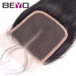 Brazilian Virgin Hair Straight With Closure Human Hair Weave 3 Bundles With Lace Closure Brazilian Straight Hair With Closure