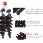 Brazilian virgin hair extensions Loose Wave 6A Virgin human Hair weave natural black 3pcs lot better quality for your nice hair