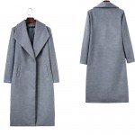 Buenos Ninos solid 5 colors autumn spring coats turn-down collar pockets long wools & blends 50