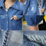 CHICD New Arrival 2017 Winter Plus Size Women Denim Jacket Cotton Jeans Coat Casacos Femininos Ladies Long Denim Coats XC12