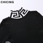 CHICING Women Turtleneck Totem Black Sweater Dress 2016 New Autumn Winter Basic Ladies Fashion Sexy Dress Sweater A1609003