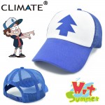 CLIMATE 2017 New Spring Summer Adult Kids Gravity Mabel Dipper Pines Bill Cool Cosplay Caps Baseball Mesh Net Trucker Caps Hat  