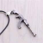 CS GO AMW AK47 Weapon Metal Necklaces Men Gun Leather Chain Neclace CSGO Collier Homme Male Neckless Best Friends Vintage Jewlry