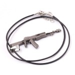 CS GO AMW AK47 Weapon Metal Necklaces Men Gun Leather Chain Neclace CSGO Collier Homme Male Neckless Best Friends Vintage Jewlry