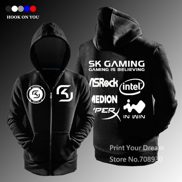 CSGO Team SK Gaming Team zipper hoodies sweatshirt fleece jacket Jersey warm hoody