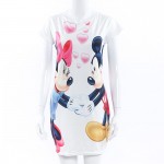 CWLSP Cute Printing Sleeveless Dresses Cartoon Minnie Print Bodycon Dress Summer Fashion Women Mini Dress Vestidos QL2278