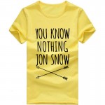 CWLSP Women T-shirt You Know Nothing Jon Snow Printed T shirt 2017 Summer Games Of Thrones Women T Shirt Camisetas Mujer QA927