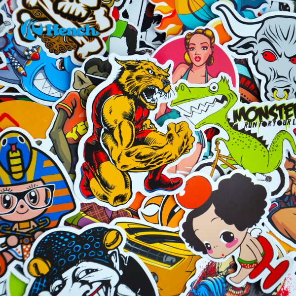 Car Styling Doodle Sticker Bomb Graffiti Skateboard Stickers Snowboard Motorcycle Bicycle luggage Bags Accessories Guitar Decal