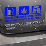 Car Styling GASS GRASS OR ASS JDM Funny Car Sticker Reflective Vinyl Decal for FORD TOYOTA KIA BMW RENAULT Window Bumper