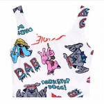 Cartoon Tank Top Women Fashion Crop Tops Graphic Print My Little Pony/Puppy/Fawn/ Sexy Red Lips ShortTopjes