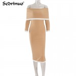 Casual Spring Autumn Women Dress Long Sleeve Sexy Evening Club Dress Winter Maxi Bodycon Party Knitted Sweater Dress Vestidos