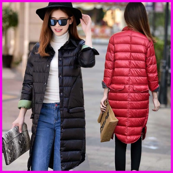 Casual Ultralight Down Coat Women Winter Jacket Women's Down Jackets Long Thin Down Coat