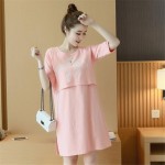 Chafferer Plus Cozy Clothes for Pregnant Women Summer Cotton Pregnancy Dress 2018 Summer Fresh Maternity Dresses Clothing Yellow