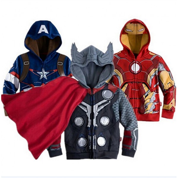 Children Clothing 2016 autumn Boys Avengers Kids Jackets & Coats Children's Outerwear & Coats Super Hero Captain America Jacket