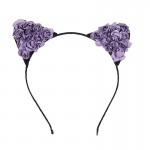 Children Girls Flower Cat Ears 2017 New Cute Hair Accessories Headwear Boho Style Children Cat Ears Hairband Headband for Party