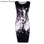 Chu Ni 2018 Summer Floral Print Bodycon Dresses Vintage O Neck Sleeveless Fashion Sexy Fitness Pencil Sheath Vestidos Femme L056