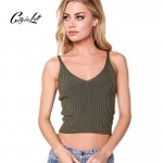 City 2017 Summer Style Fashion Knitted Halter Top Feminina Crop Tops Solid Sexy Tops Corset Women Camisole Bandage Top 1047