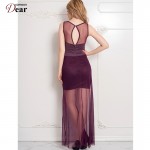 Comeondear Chiffon Dress with Floor-length Sheer Overlay Maxi Dresses Long Sleeveless Sweet and Romance R70235Women Summer Dress