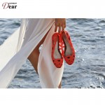 Comeondear White See-through Beach Anklet Length  Sexy Beach Dress Shirt Style New Arrival B246 High Quality Bathing Suit Dress