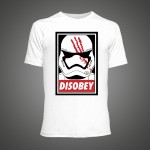 Cool Star Wars Disobey Printed T shirt Darth Vader T-Shirt Funny Design Customized Men Top Cotton tee shirt homme de marque