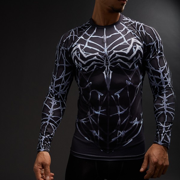 Crossfit fitness body building Clothing Compression Shirt Men 3D Printed T-shirts Raglan Long Sleeve Cosplay Costume Tops Male