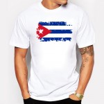 Cuba Fans Cheer Tshirts For Men Cuba National Flag Design Tee Shirts Short Cotton T-shirts Nostalgic Style Summer Top