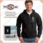 Customized printing Hoody Zipper Custom business logo Creat Hoodie jacket Suit unisex cotton poly embroidery graphic printing HY