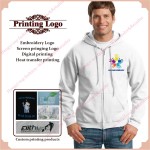 Customized printing Hoody Zipper Custom business logo Creat Hoodie jacket Suit unisex cotton poly embroidery graphic printing HY