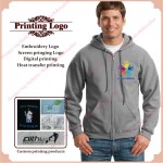 Customized printing Hoody Zipper Custom business logo Creat Hoodie jacket Suit unisex cotton poly embroidery graphic printing HY