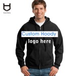 Customized printing Hoody Zipper Custom business logo Creat Hoodie jacket Suit unisex cotton poly embroidery graphic printing HY