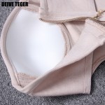 DEIVE TEGER  New Arrival Fashion Off The Shoulder Strapless Vestidos Bandage Women Knee-Length Dress HL2200