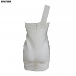 DEIVE TEGER  white hollow out  one shoulder  pencil bandage dress  Party Dresses HL1143