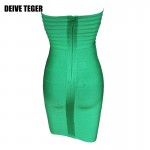 DEIVE TEGER strapless tight sexy Off The Shoulder Women's Bandage Strapless Sleeveless Party Dress HL395