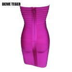 DEIVE TEGER strapless tight sexy Off The Shoulder Women's Bandage Strapless Sleeveless Party Dress HL395