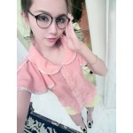 DRESSUUP Cute Style Vintage Glasses Women Glasses Frame Round Eyeglasses Frame Optical Frame Glasses Oculos Femininos Gafas