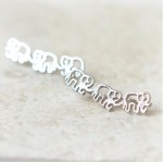 Daisies 1pc Elephant Ear Climber Pin Earrings For Women Animal Jewelry Stud Earrings