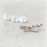 Daisies 1pc Elephant Ear Climber Pin Earrings For Women Animal Jewelry Stud Earrings