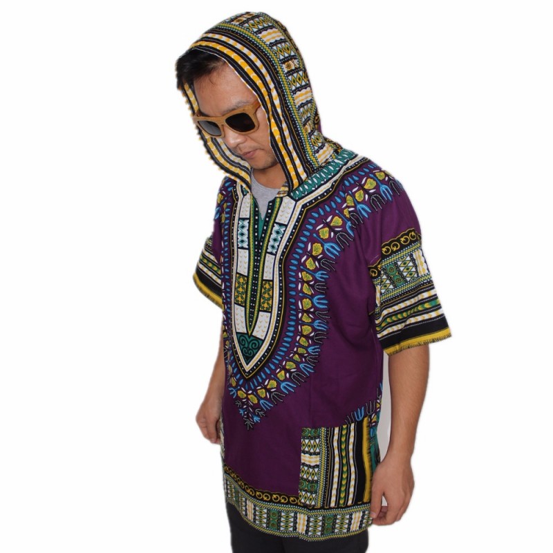 Dashiki Hoodies Loose African Hooded Dashiki Fabric Hood 100 Cotton Fashion Clothes Unisex Kimono