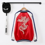 DayLook Autumn Bomber Jacket Women Street Slip Jacket Embroidery Dragon Loose Baseball Coat Plus Size Souvenir Jacket Yokosuka 