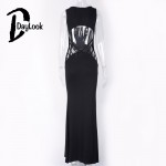 Daylook 2016 Summer Style Sexy Women Dress Black Backless Strappy Sleeveless Maxi Dress Fashion Long Bodycon Hollow Out Vestidos