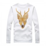 Deer Embroidery Hoodies Men Space Cotton Brand Sweatshirts Tracksuit Slim Fit Couples Casual Sportswear Teenagers Clothes X240