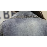 Denim Jacket For Women Distressed Vintage Style 2017 New Double Breasted Ladies Scratched & Ripped Jean Jackets Free Shipping