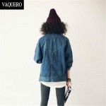 Denim Jackets For Women 2017 Sale Women Americana Bat Sleeved Bomber Ladies Oversized Spliced Denim Jeans Jackets And Coats 43