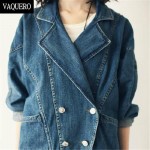 Denim Jackets For Women 2017 Sale Women Americana Bat Sleeved Bomber Ladies Oversized Spliced Denim Jeans Jackets And Coats 43