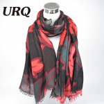 Designer Twill Cotton Scarves Big Flower Print Women Long Scarfs Ladies tassel Shawl Wrap X9A18435