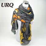 Designer Twill Cotton Scarves Big Flower Print Women Long Scarfs Ladies tassel Shawl Wrap X9A18435