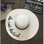 [Dexing]do not disturb wide brim  floppy  foldable sun  hat summer hat for women beach straw hat  ladies  chapeu panama femme 