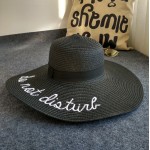 [Dexing]do not disturb wide brim  floppy  foldable sun  hat summer hat for women beach straw hat  ladies  chapeu panama femme 