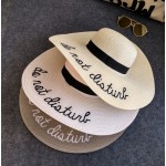 [Dexing]do not disturb wide brim  floppy  foldable sun  hat summer hat for women beach straw hat  ladies  chapeu panama femme 